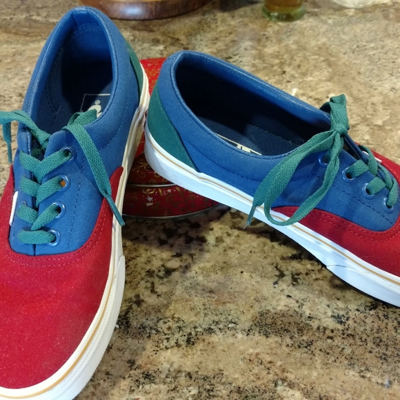 red blue green yellow vans